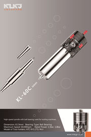 KL-60C-4  1.5KW 60,000 RPM Dental Grinding Touchscreen Outline Grinding Ball Bearing Spindle